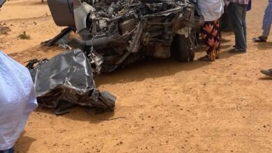 صورة خمسة قتلى في حادث سير مروع على طريق شگار – مقطع لحجار