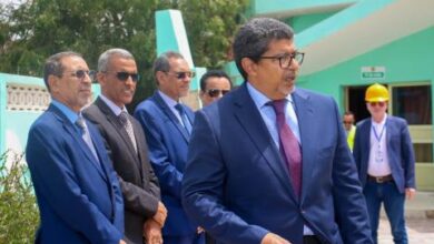صورة رئيسا البرلمان الموريتاني والجزائري يزوران ميناء نواكشوط المستقل