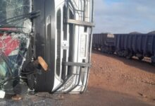صورة ازويرات: تسجيل حالة وفاة في تصادم بين حافلة تابع لشركة الفلاح واقطار اسنيم