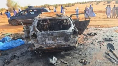 صورة وفاة خمسة أشخاص في حادث سير شرق مقاطعة واد الناقة