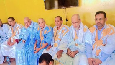 صورة استقبال واحتفاء بالوزير الأول الأسبق يحي ولد حدمين في منزل رجل الأعمال المختار ولد إعل بالنعمة (صور)