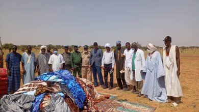 صورة بابابي: مفوضية الأمن الغذائي تقدم مساعدات للمتضررين من فيضان النهر في قرية النعيم (صور)
