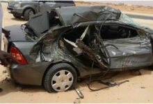 صورة وفاة 4 أشخاص في حادث سير مروع قرب نواذيبو