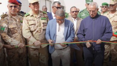 صورة وزير الدفاع يشرف على تدشين منشآت جديدة بالقاعدة الجوية في النعمة (صور)