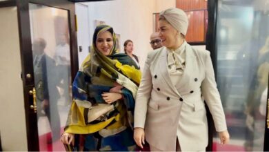 صورة وزيرة العمل الاجتماعي والطفولة والأسرة تُستقبل من طرف نظيرتها الجزائرية (صور)