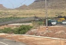 صورة فتح الممر الجديد لمرتفع “جوك” بعد إغلاق القديم إثر سقوط شاحنة