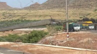 صورة فتح الممر الجديد لمرتفع “جوك” بعد إغلاق القديم إثر سقوط شاحنة