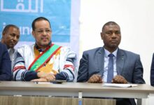 صورة وزير تمكين الشباب يشرف من مقاطعة توجنين على اللقاء الشبابي المفتوح مع شباب ولاية نواكشوط الشمالية (صور)