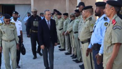صورة الفريق لحريطاني يتفقد جاهزية أمن نواذيبو ويدعو إلى يقظة وانضباط أكبر