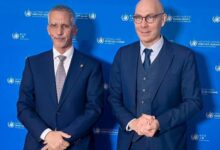 صورة مفوض حقوق الإنسان يبحث مع المفوض السامي للأمم المتحدة لحقوق الإنسان تعزيز التعاون والشراكة