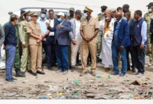 صورة وزير الداخلية المنتدب يزور ولايات نواكشوط الثلاثة للاطلاع على مستوى تقدم أعمال النظافة