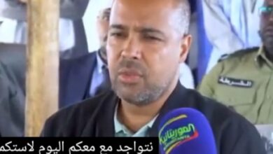 صورة كلمة مندوب “التآزر”، سيدي ولد مولاي الزين، اليوم خلال فعالية تجميع أكثر من 12 قرية في تجمع تاگه الجديد 