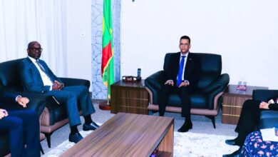 صورة وزارة الشؤون الاسلامية يستقبل في مكتبه الممثل المقيم لبرنامج الأمم المتحدة الإنمائي في موريتانيا