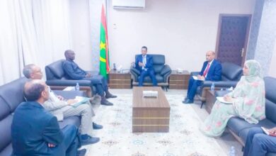 صورة وزير الشؤون الاسلامية يستقبل الممثل المقيم لبرنامج الأمم المتحدة الإنمائي في موريتانيا